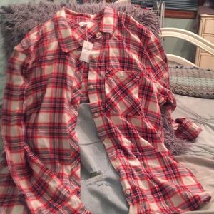 Gap long sleeve plaid button down